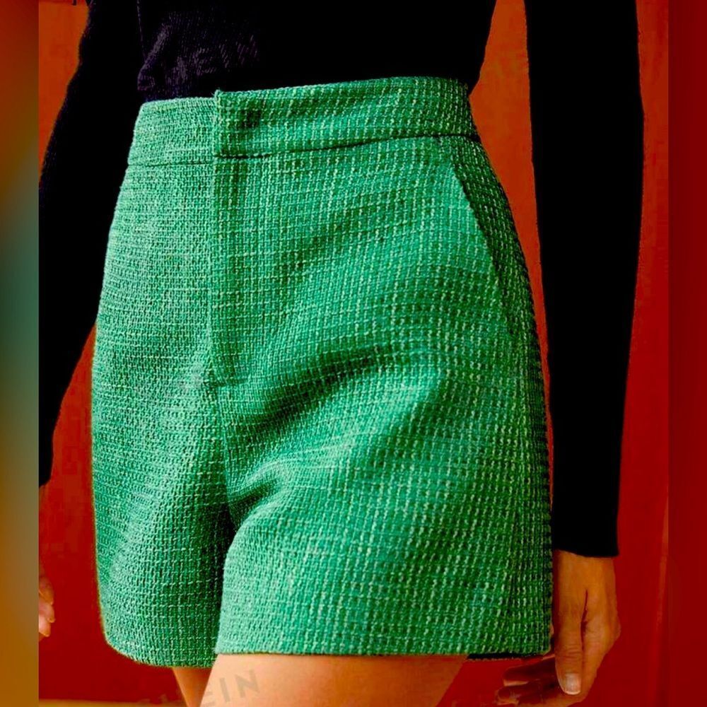NWT - MOTF PREMIUM TWEED VISCOSE-BLEND SHORTS